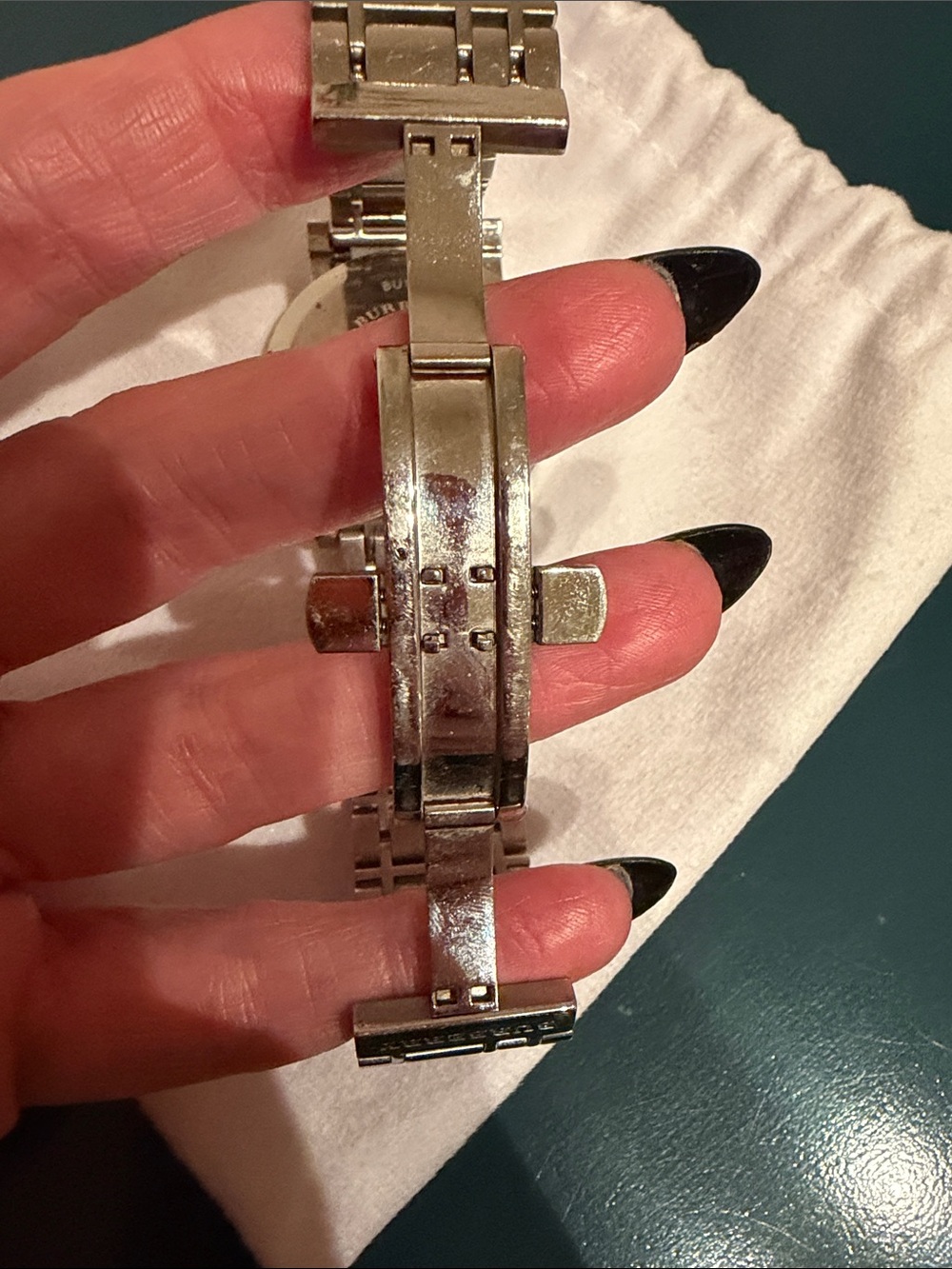 Burberry Silver Plaid Dial Stainless Steel Watch - Picture 3 of 4